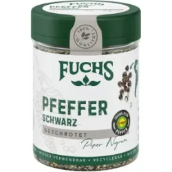 Fuchs Pfeffer schwarz geschrotet 60G - Abverkauf