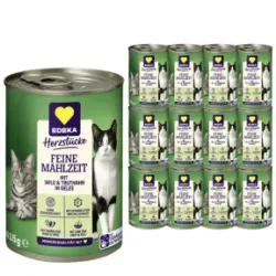 EDEKA Herzstücke Feine Mahlzeit Wild und Truthahn in Gelee 12x415G