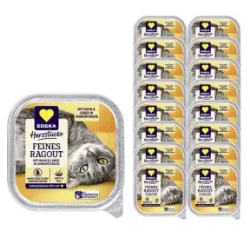 EDEKA Herzstücke Feines Ragout mit Huhn & Leber in Joghurtsauce 16x100G
