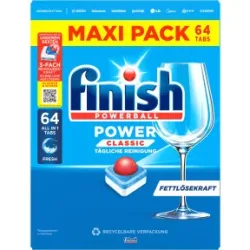 Finish Power Classic Maxipack Fresh 64ST