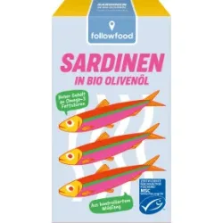 Followfood MSC Sardinen in Bio-Olivenöl 120G