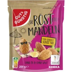 Gut & Günstig Mandeln geröstet ohne Öl und ohne Salz 200G