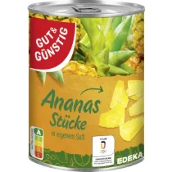 Gut & Günstig Ananas Stücke in Saft 565G