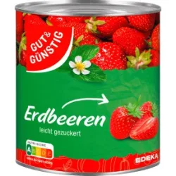 Gut & Günstig Erdbeeren leicht gezuckert 410G