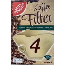 Gut & Günstig Kaffeefilter LFT FSC braun Gr.4 120ST