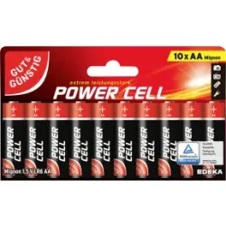 Gut & Günstig Power Cell Alkaline Mignon AA 1,5V LR6 10ST