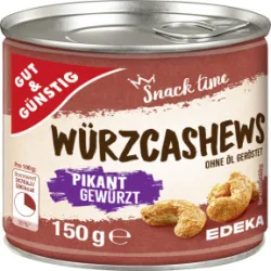 Gut & Günstig Würzcashews pikant gewürzt 150G