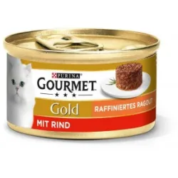 Purina Gourmet Gold Raffiniertes Ragout Rind Katzenfutter nass 85G