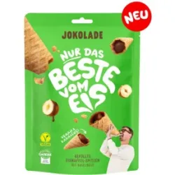 Jokolade Gefüllte Eiswaffel-Spitzen Haselnuss 100g