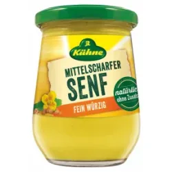 Kühne Senf mittelscharf im Glas 250ML