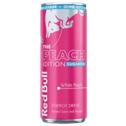 Red Bull Energy Drink Peach Edition White Peach Sugarfree 250ML Dose