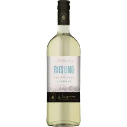 Rheinberg-Kellerei Riesling trocken 1L - Etikett verschmutzt/beschädigt