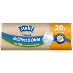 Swirl Tragegriff Müllbeutel Reißfest & Dicht 20L 20ST