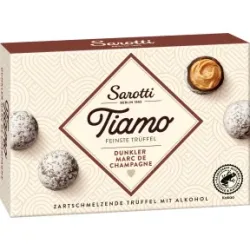 Sarotti Tiamo Feinste Trüffel dunkler Marc de Champagne 10ST 125G