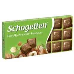 Schogetten Edel-Alpenvollmilch-Haselnuss 100G