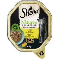 Sheba Nature's Collection in Sauce mit Huhn garniert mit roter Paprika 85G