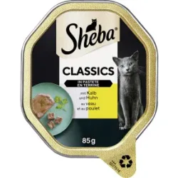 Sheba Classics mit Kalb & Huhn in Pastete 85G
