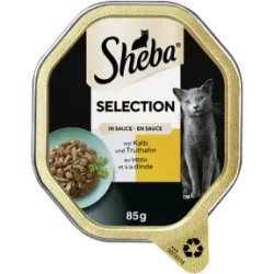 Sheba Selection mit Kalb und Truthahn in Sauce 85G