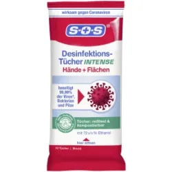 SOS Desinfektionstücher Intense Hände+Flächen 10ST