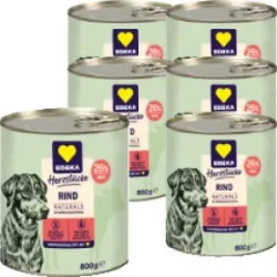 EDEKA Naturals Rind Hundefutter 6x800G