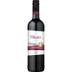 Rheinberg Kellerei Merlot trocken 0,75L - Etikett verschmutzt/beschädigt
