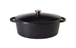 Nouvel Gussbräter oval 6.5 l schwarz – Topf/Kochtopf