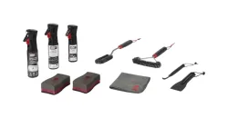 Weber Reinigungsset Edelstahl Gasgrills – Weber Grillbürste/Grillreiniger – schwarz / rot