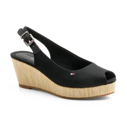 Tommy Hilfiger - Iconic Elba Sling Back Wedge, für Damen, Schwarz, Größe 40