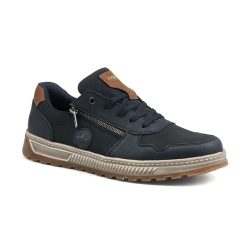 Rieker Sneaker Freizeitschuh, Halbschuh, Schnürschuh mit Kontrastbesatz