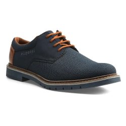 bugatti Schnürschuh Blockabsatz, Businessschuh, Abendschuh mit Logoprägung