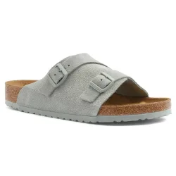 Birkenstock - Zürich Suede Leather R, für Damen, Grau, Größe 43