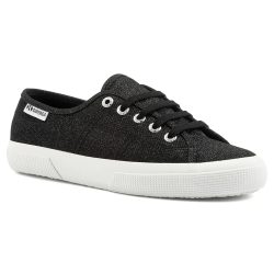 Superga - 3750 Jersey Lame Leggera, für Damen, Schwarz, Größe 38