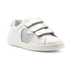Benjie - Montreux, Montreux Low Top Sneakers mit Glitzerherz, 33, Weiss
