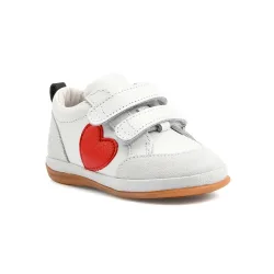 Benjie - Myrtille, Myrtille Herz Detail Klettverschluss Sneakers, 19, Weiss