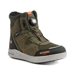 Dockers - Stiefelette, Stiefelette mit Schnellschnürung, 36, Khaki