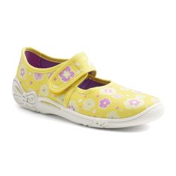 Superfit - Flower Power, Flower Power Hausschuhe mit Blumenmuster, 35, Gelb
