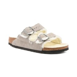 Birkenstock - Sandalen, Flat, für Damen, Hellgrau, Größe 37