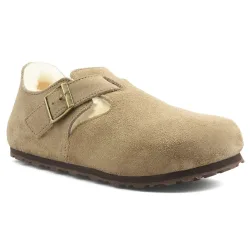 Birkenstock - London Shearling, für Damen, Taupe, Größe 38