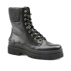Tommy Hilfiger - Feminine Felt Lace Up-36, für Damen, Schwarz, Größe 36