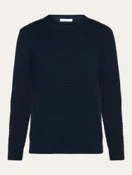 Knowledge cotton apparel Bubble Knit Crew Neck-M M