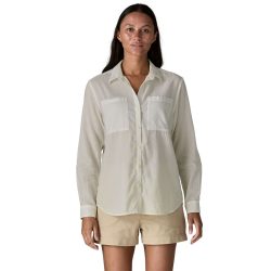 Patagonia Damen Lightweight Buttondown Bluse (Größe S, Weiß)