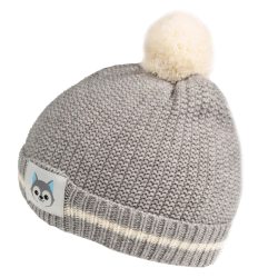 Isotoner 83671 BONNET MAILLE SOFT TOUCH LOUP GRIS-2-4A 2-4A