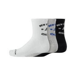 New Balance New Balance Graphics QTR Crew Socks 3 Pack unisex, mehrfarbig, Grösse: S  unisex, mehrfarbig, Grösse: S
