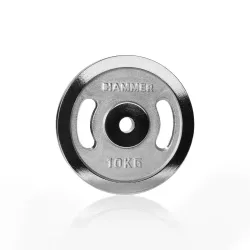 HAMMER Hanteln und Gewichte Hantelscheibe 30 mm 10 kg chrom