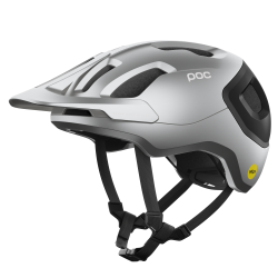 POC Axion Race MIPS Velohelm - Uranium Black-Argentite Silver Matt