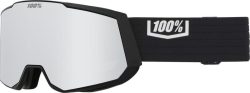 100% Snowcraft XL Hiper Goggle Black/Silver - Mirror Silver Lens