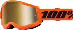 100% STRATA 2 Goggle Neon Orange - Mirror Gold Lens