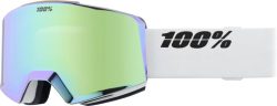 100% NORG HiPER Goggle White/Green - Mirror Green Lens