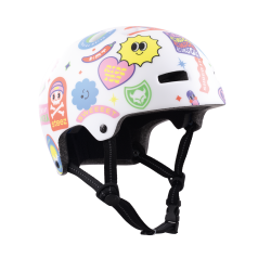 TSG Velohelm Kinder Nipper Maxi Graphic Design - white happy sticker