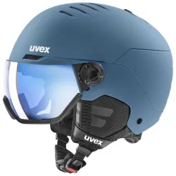 Uvex Wanted Visor Skihelm - stone blue matt